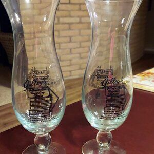 Gilley's Club- Johnny Lee's Dancing -Vintage 1980s Hurricane Glasses